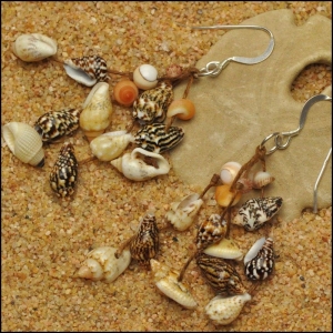 Tiger Nasa and Mixed Shell Earrings